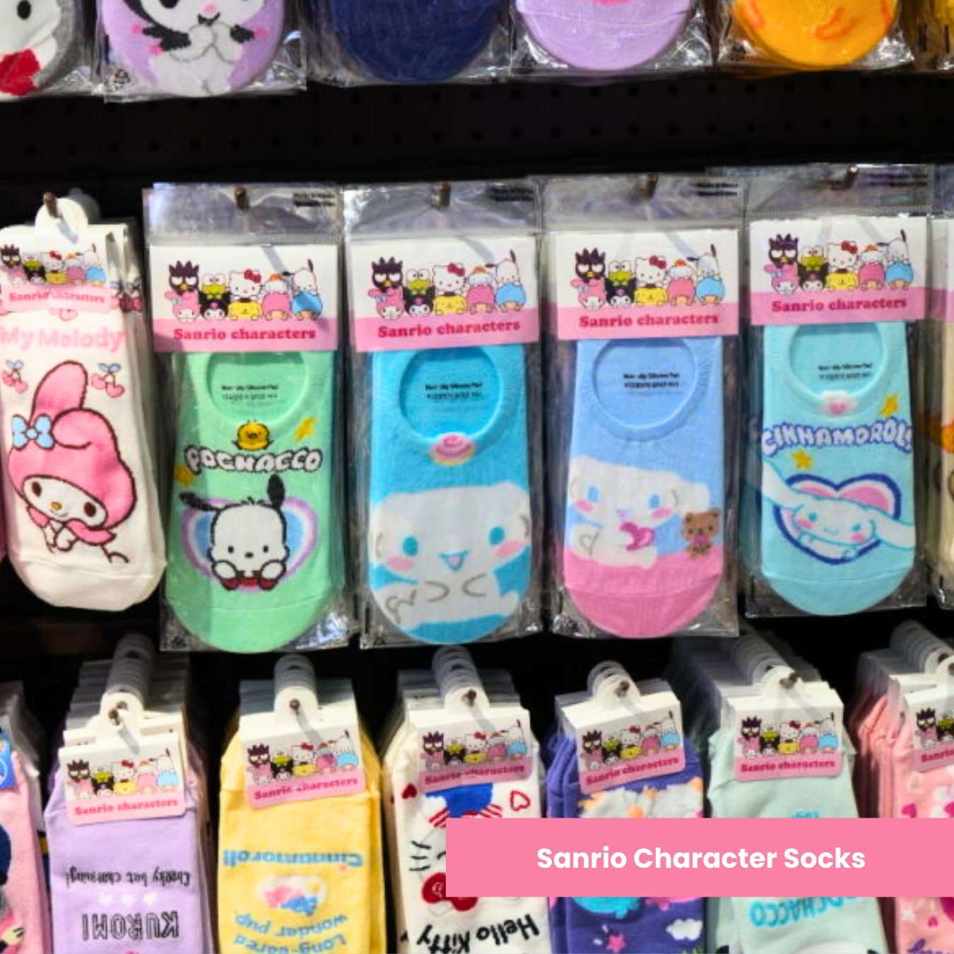 PLZDOT blind boxes and Sanrio character socks at Sparkle SG