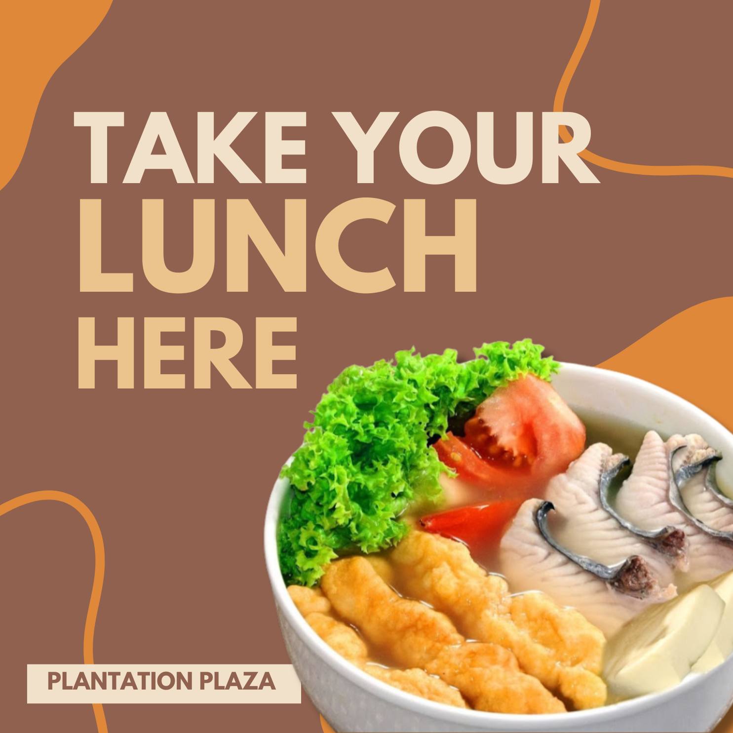 A delicious spread of food at Plantation Plaza