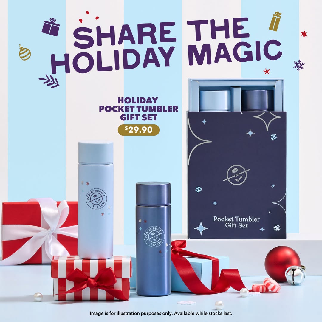 The Coffee Bean & Tea Leaf Singapore Holiday Pocket Tumbler Gift Set