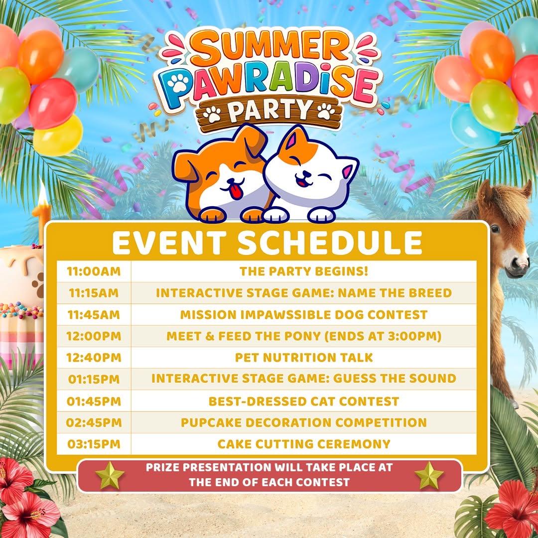 Plantation Plaza Summer Pawradise Party on 25 July 2026