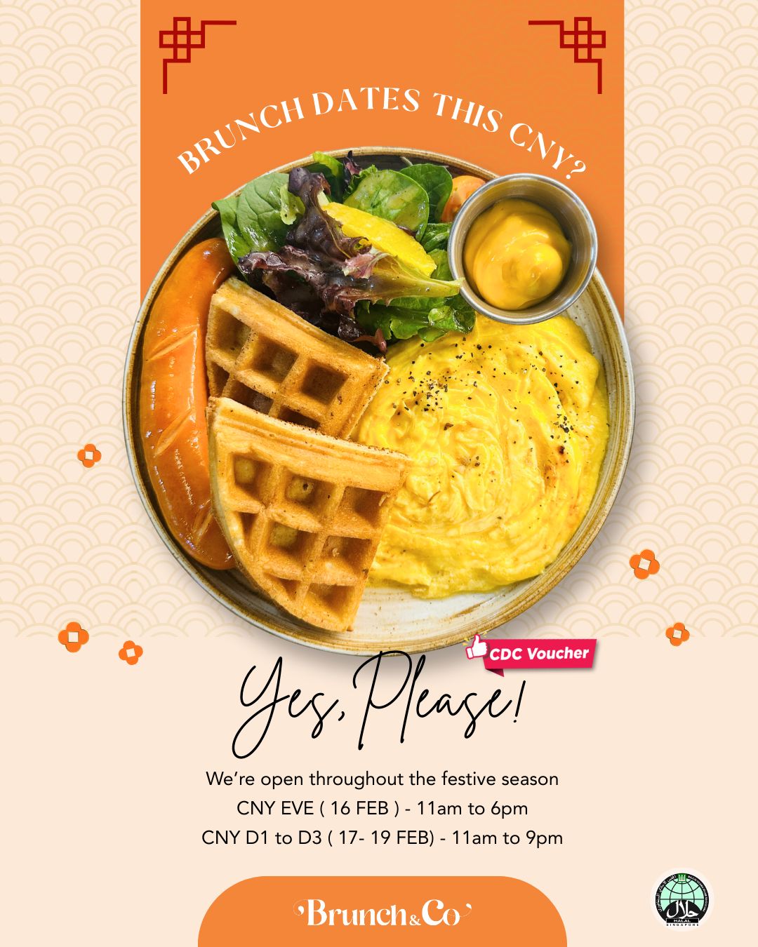 A delicious brunch spread at Brunch and Co during the festive season.