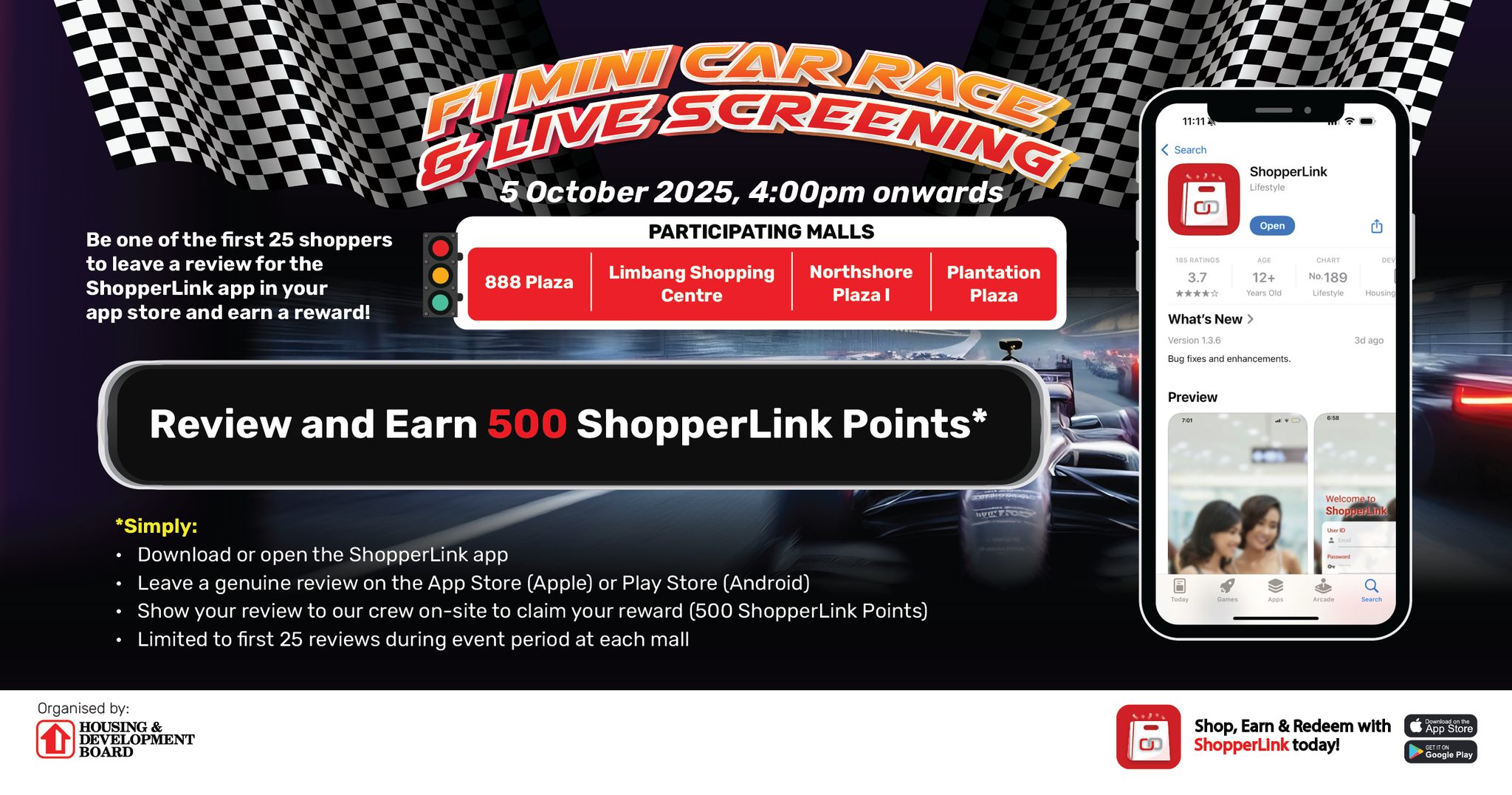 Exciting F1 Mini Car Race and Live Screening Event at ShopperLink Plazas