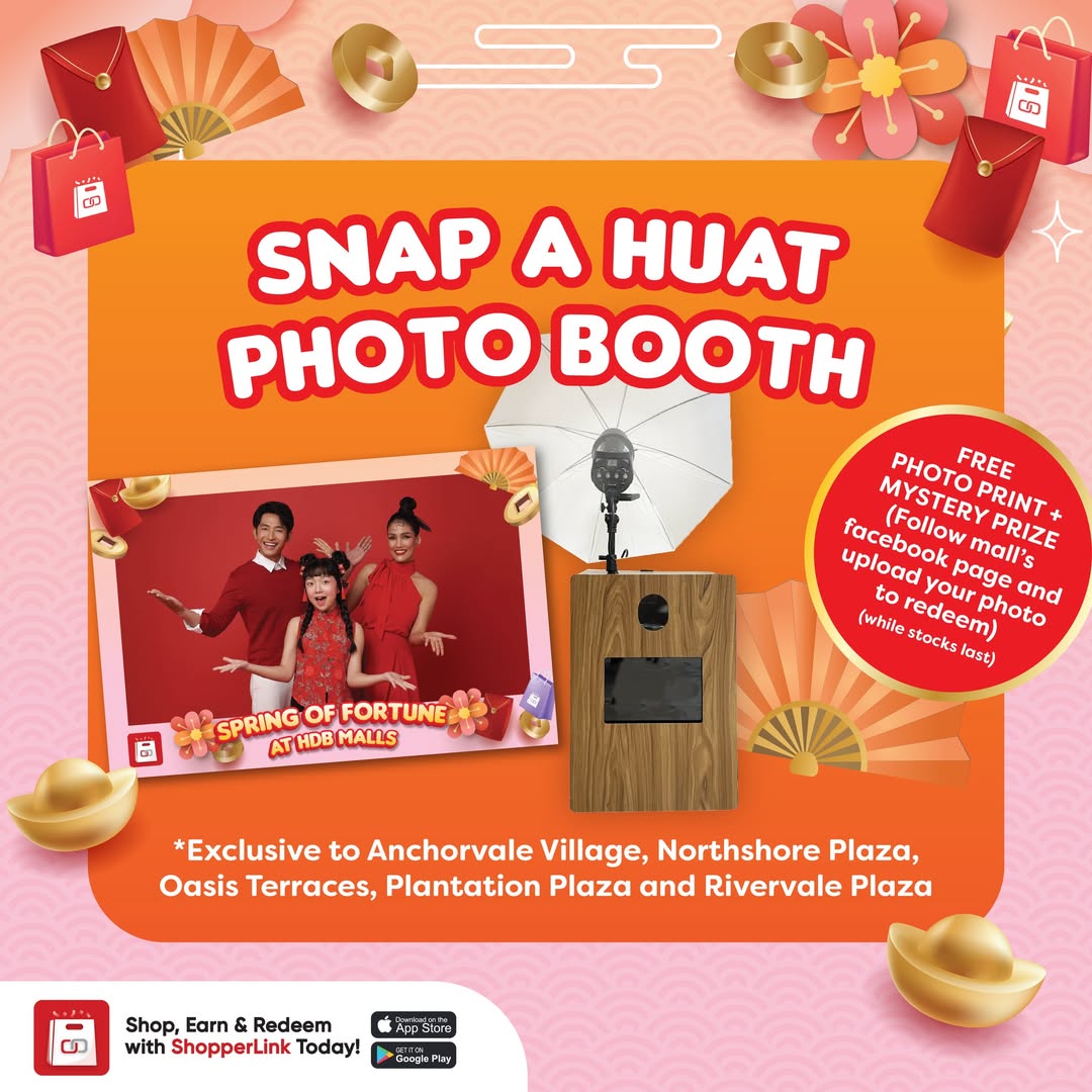 A festive Lunar New Year themed photo booth experience for families