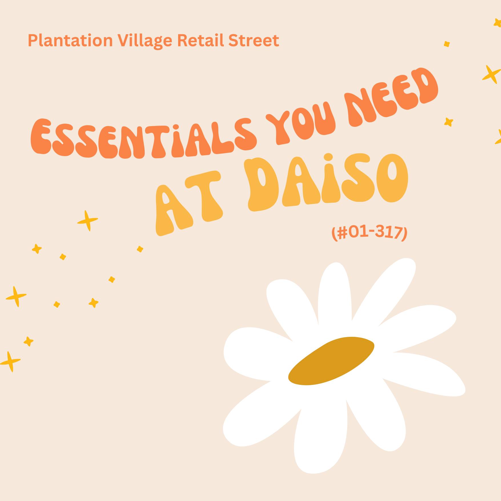A diverse selection of products at DAISO, from pet care to home goods.
