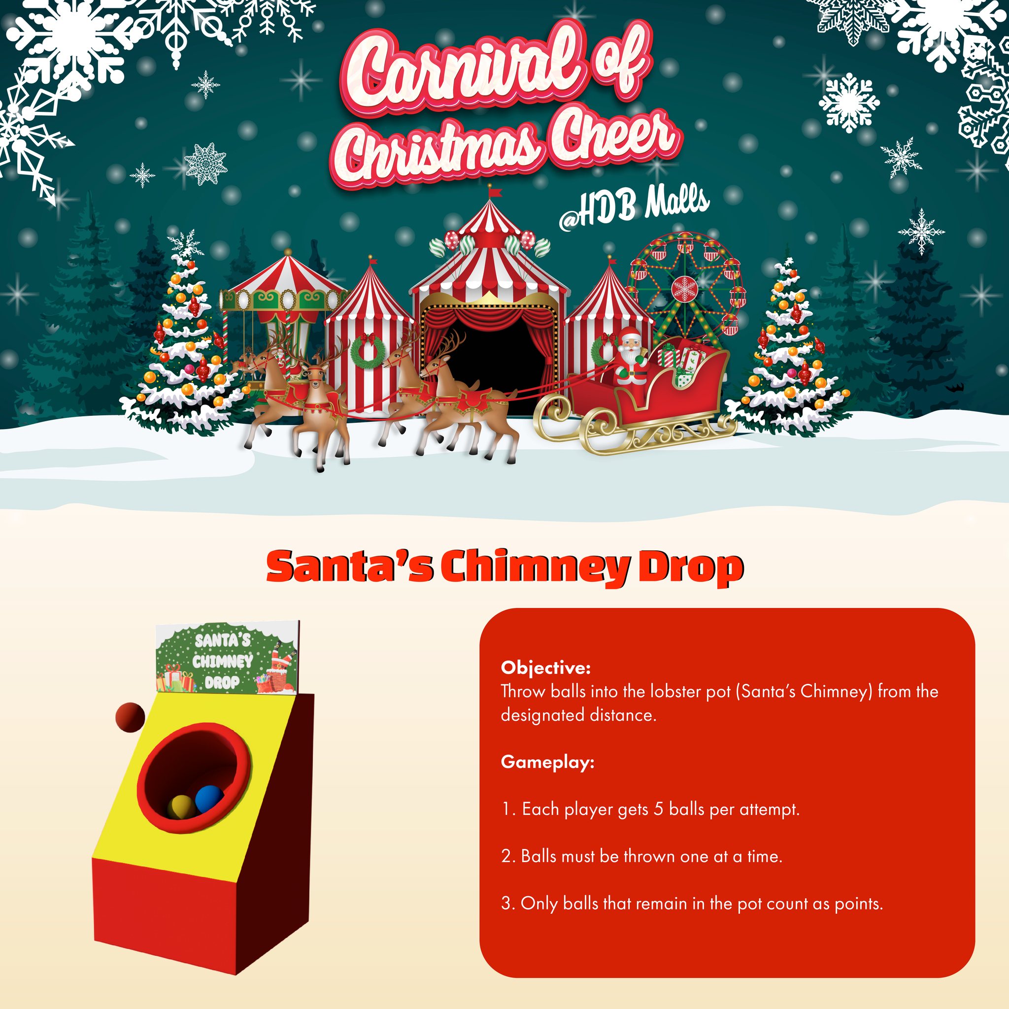 A festive scene from the Carnival of Christmas Cheer