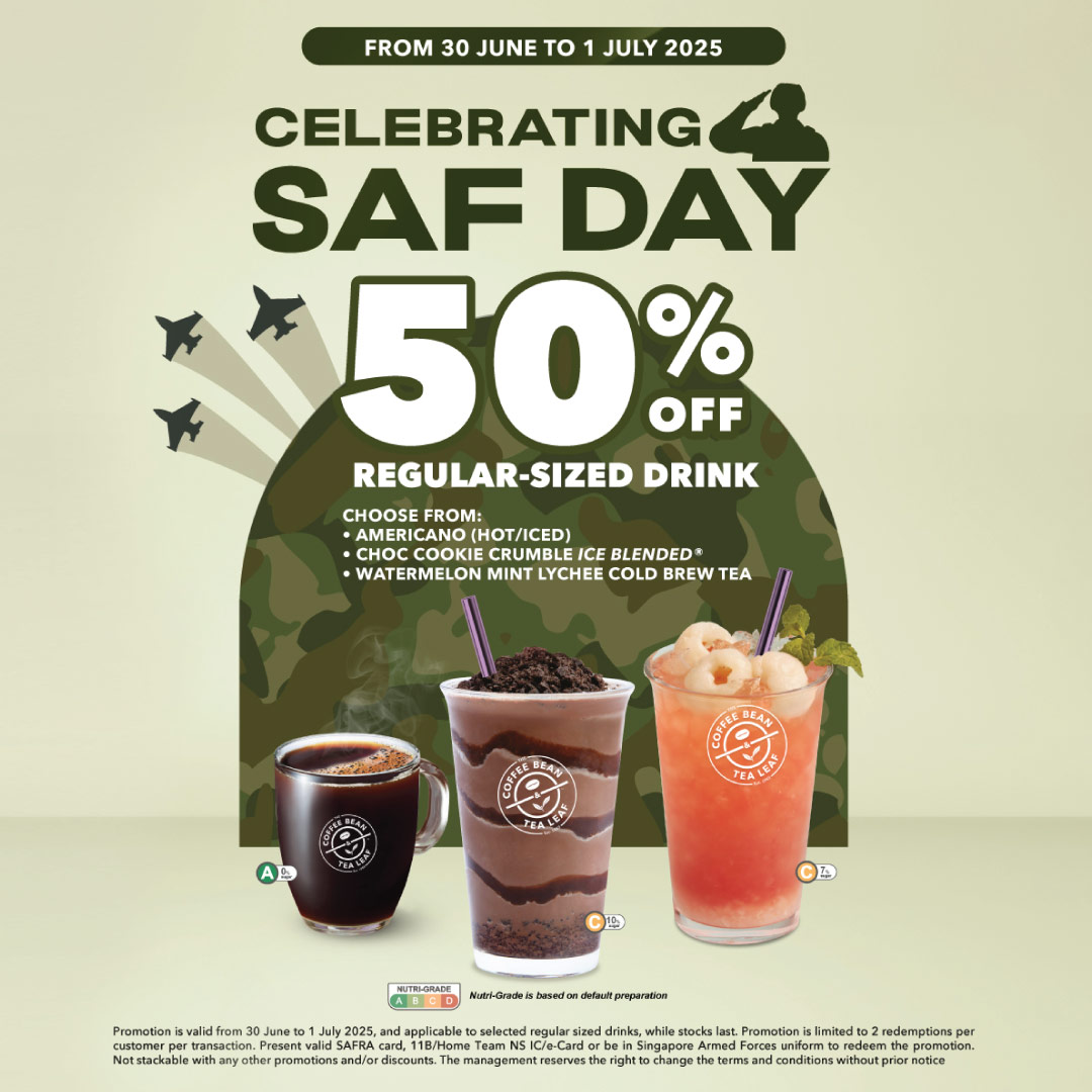 The Coffee Bean & Tea Leaf SAF Day Promotion