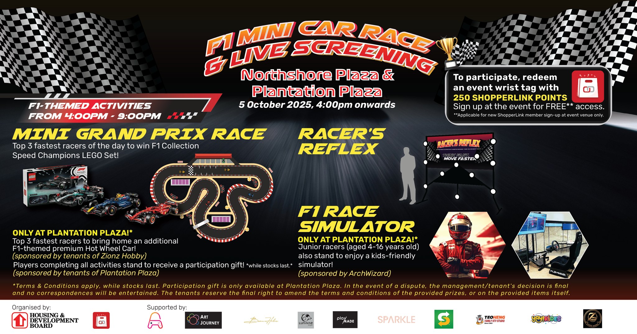 Thrilling racing activities and F1-themed prizes await