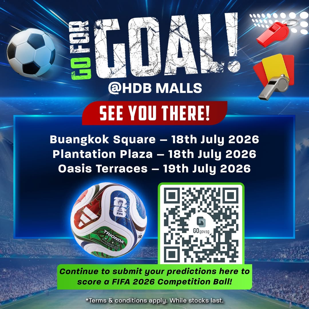 Go For Goal at HDB Malls: Final Weekend with FIFA 2026 Competition Ball Giveaway