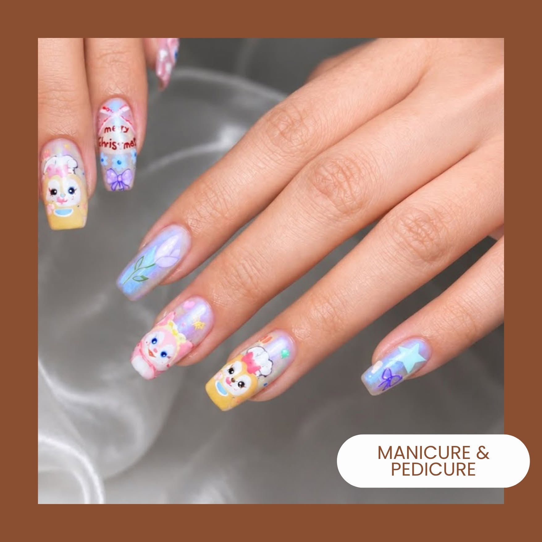 Manicure and pedicure nail art at Beauholic