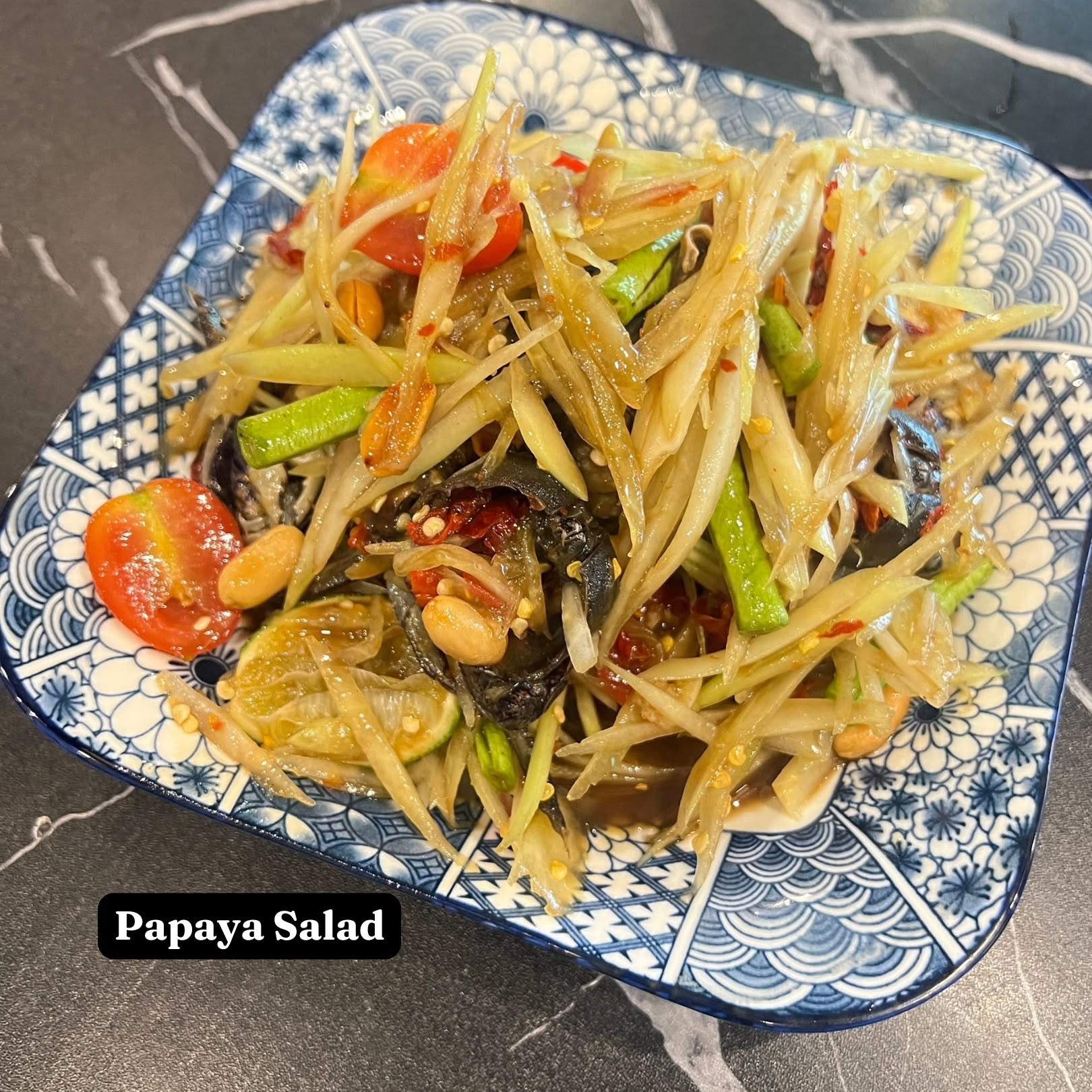 Papaya salad at I Love Sukhothai
