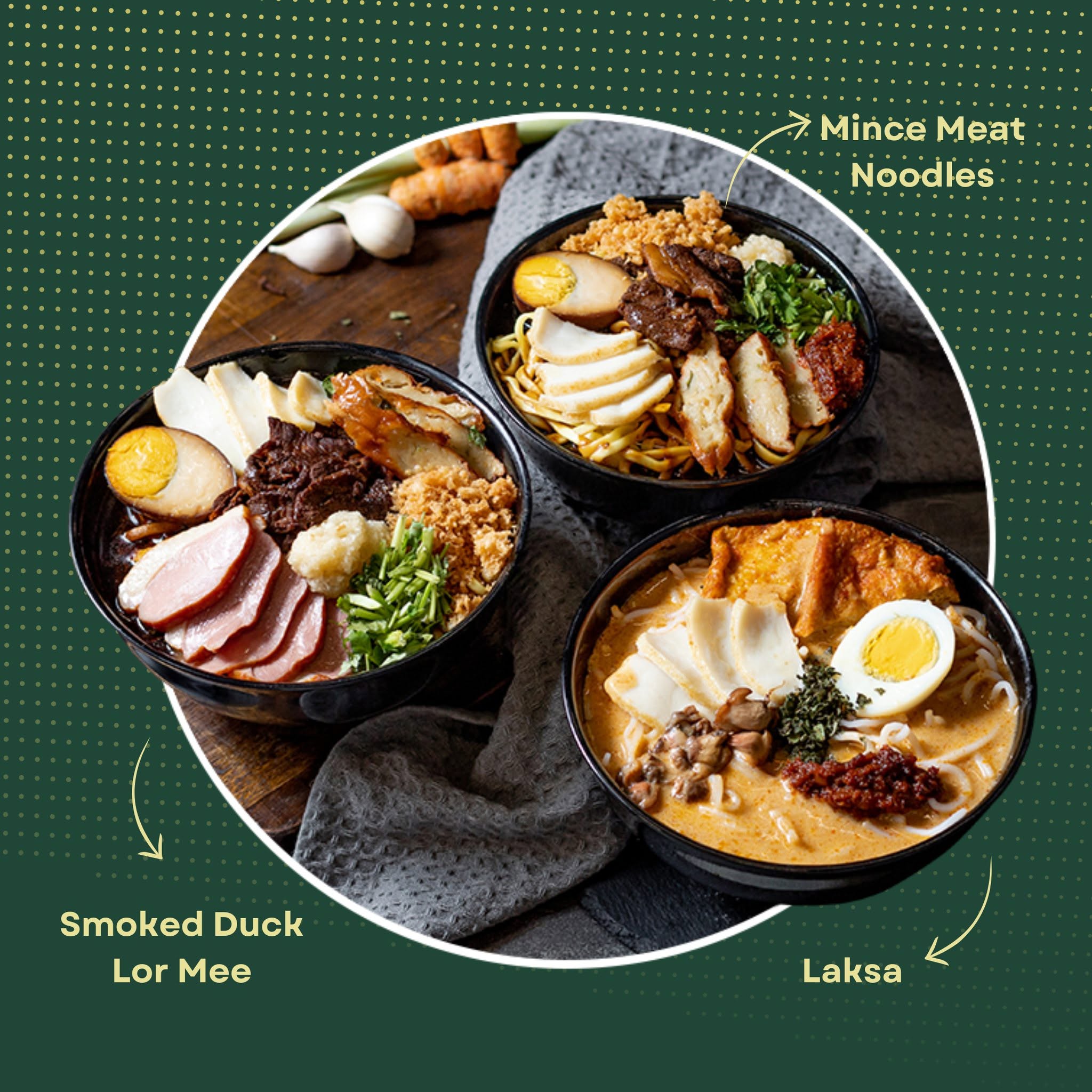 Minced Meat Noodles, Smoked Duck Lor Mee, and Laksa at Kopifellas