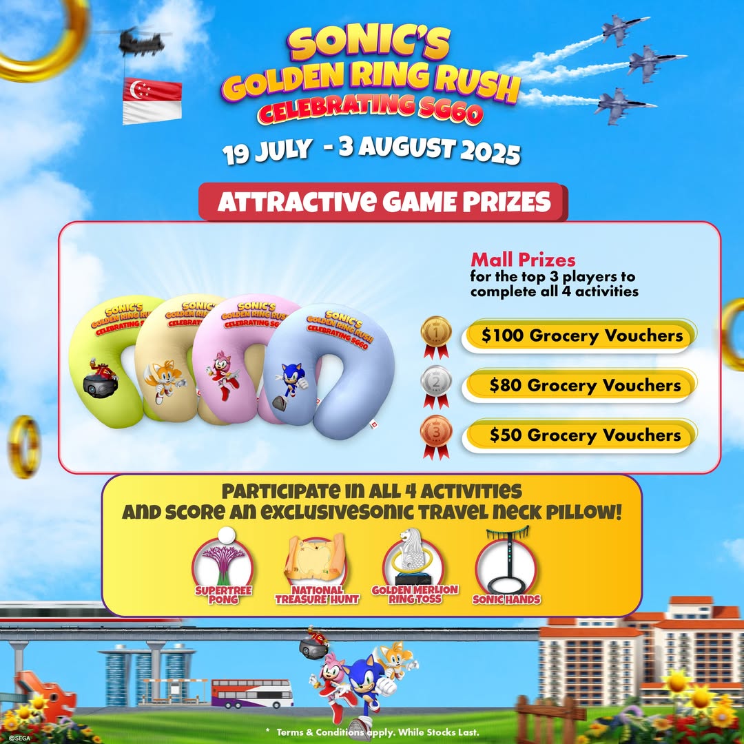 Promotional image for Sonic's Golden Ring Rush event