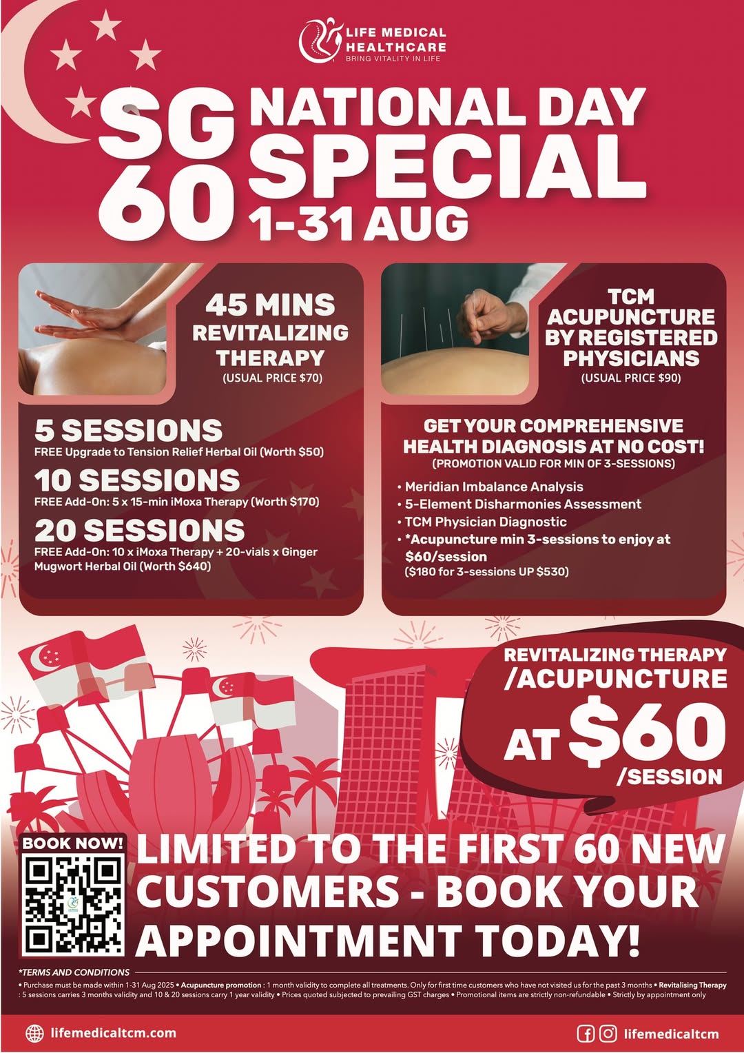 Life Medical TCM SG60 National Day special promotion on acupuncture