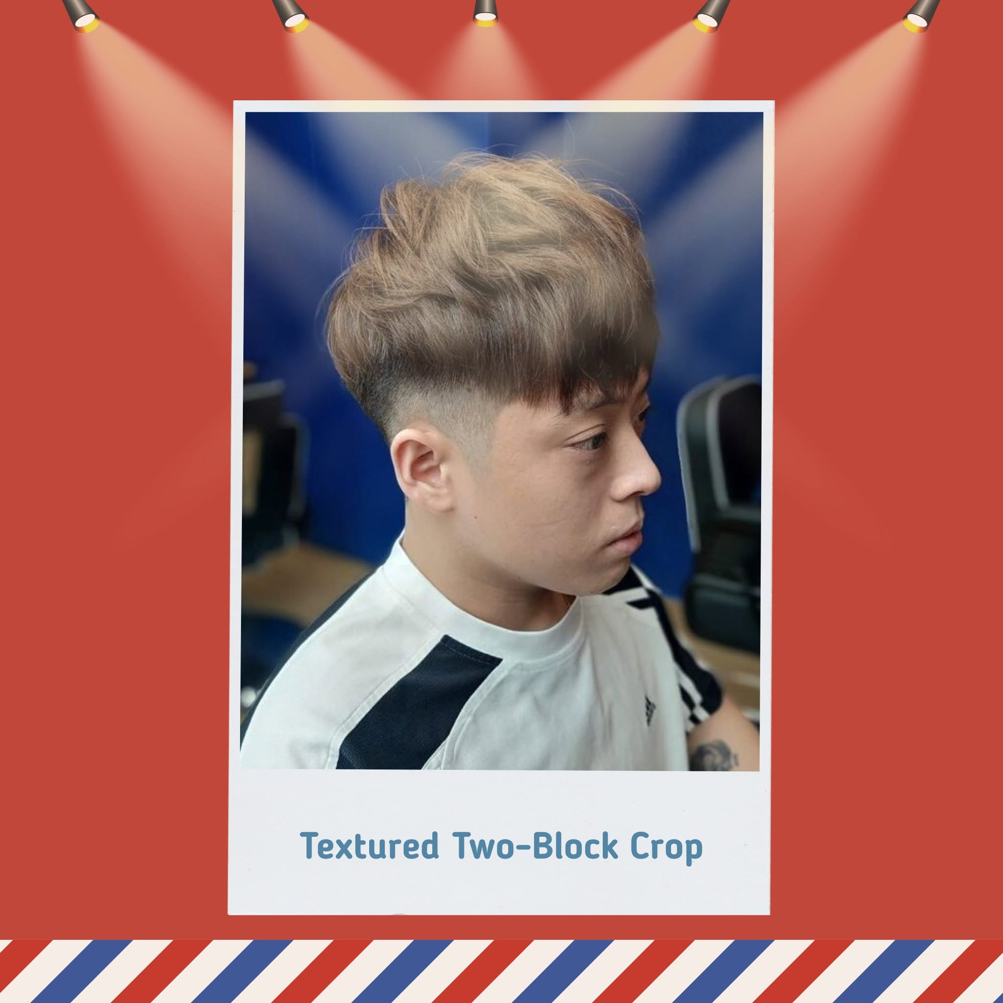 Textured Two-Block Crop hairstyle