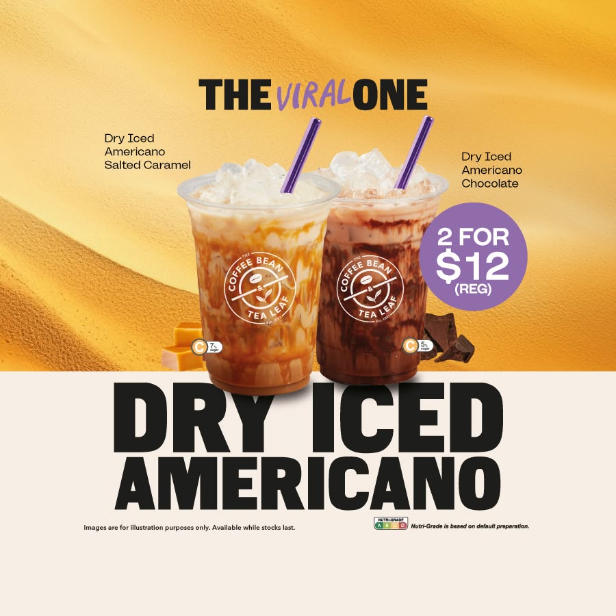 Coffee Bean 2 for $12 Dry Iced Americano at Plantation Plaza