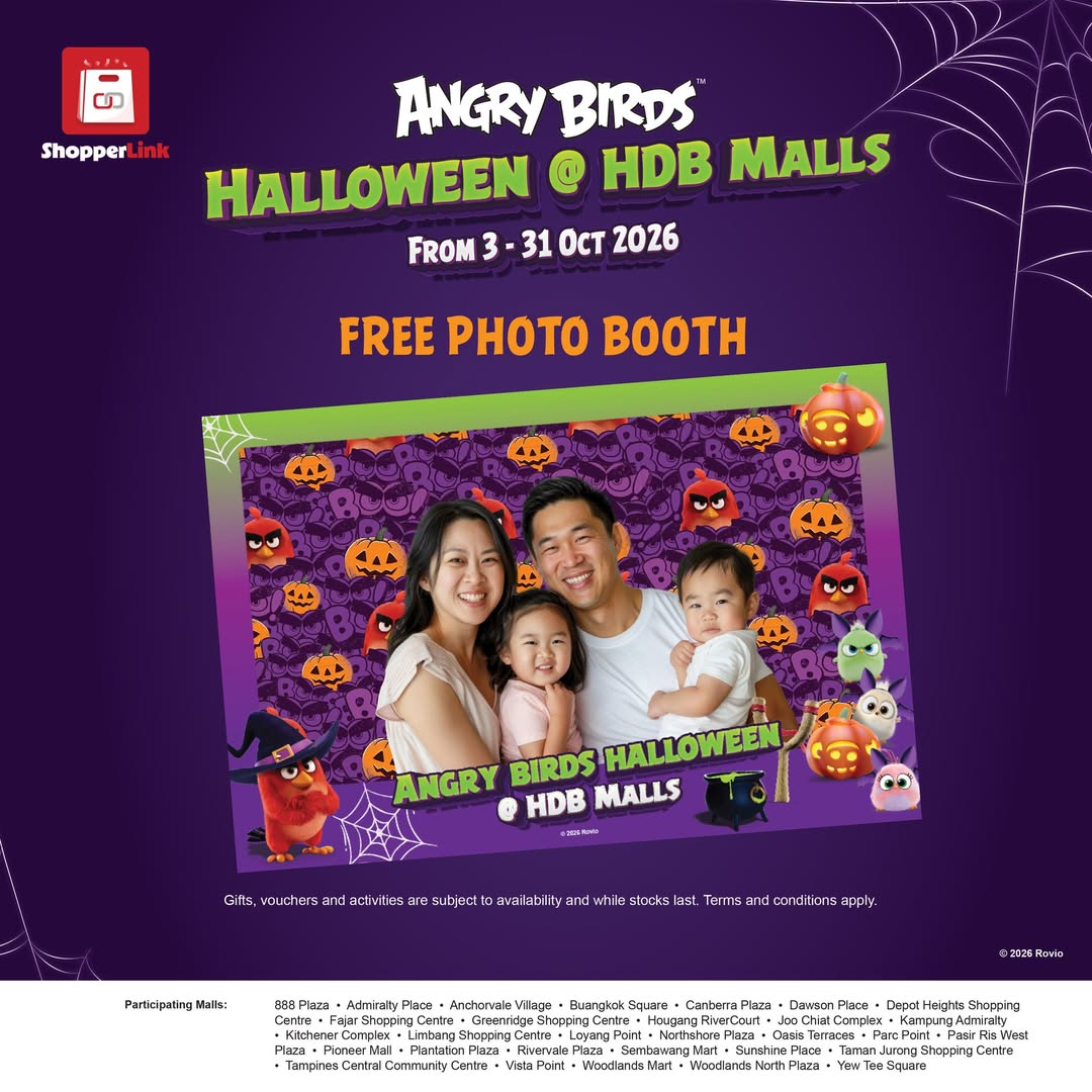 Angry Birds Halloween Photobooth at HDB Malls