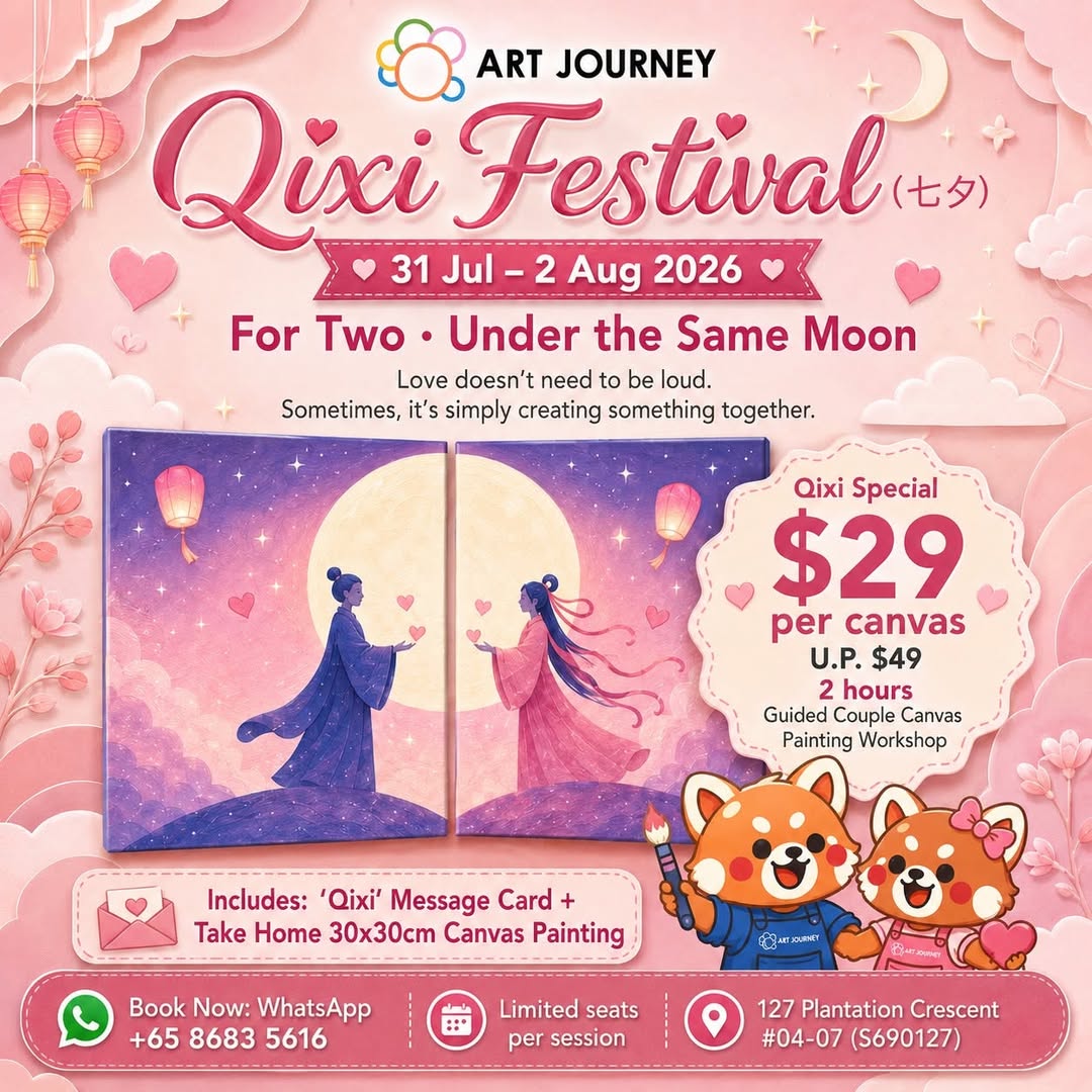 Art Journey Qixi Couple Canvas Painting Workshop