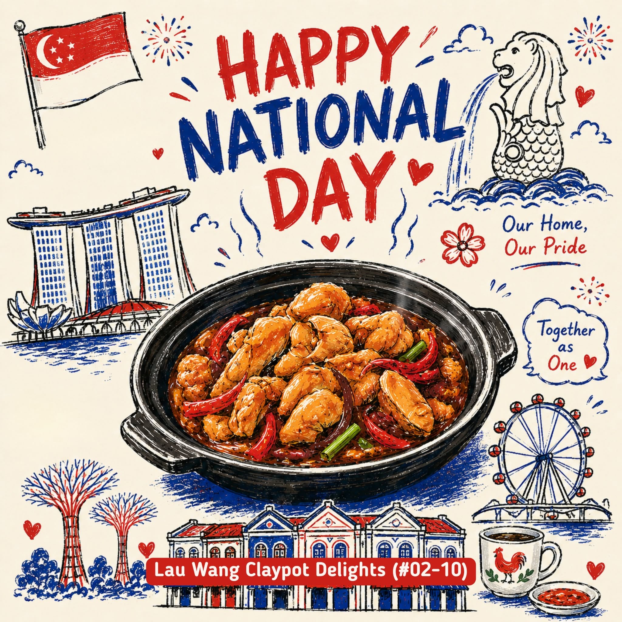Lau Wang Claypot Delights at Plantation Plaza Celebrates National Day