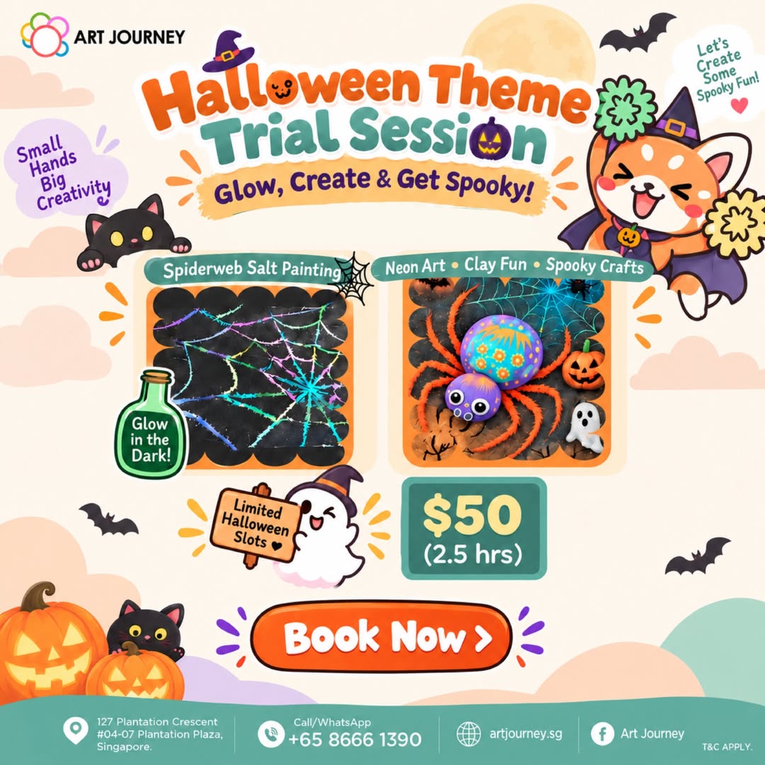 Art Journey Halloween Art Trial at Plantation Plaza, $50 per Child