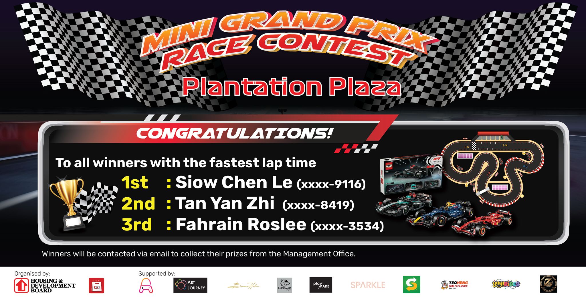 Celebrating the thrill and excitement of the Mini Grand Prix Challenge at Plantation Plaza.