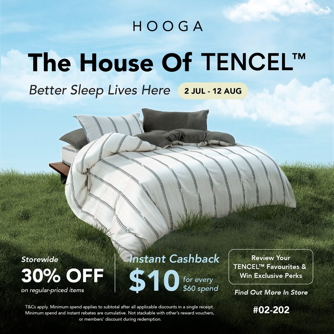HOOGA Storewide 30% Off TENCEL Bedding at Plantation Plaza