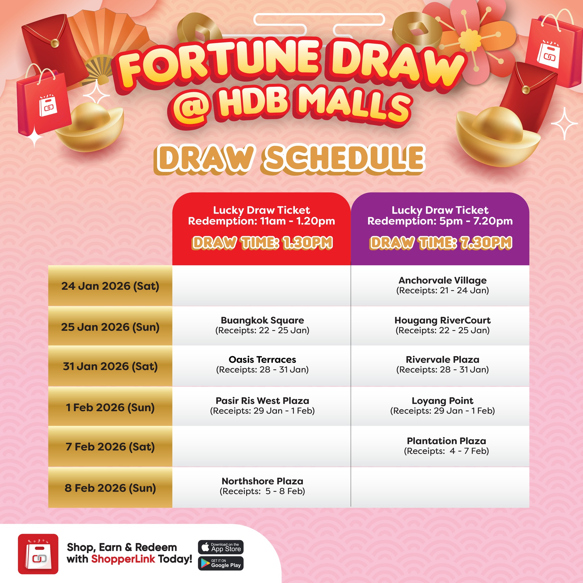 Lunar New Year Fortune Draw festive celebration banner