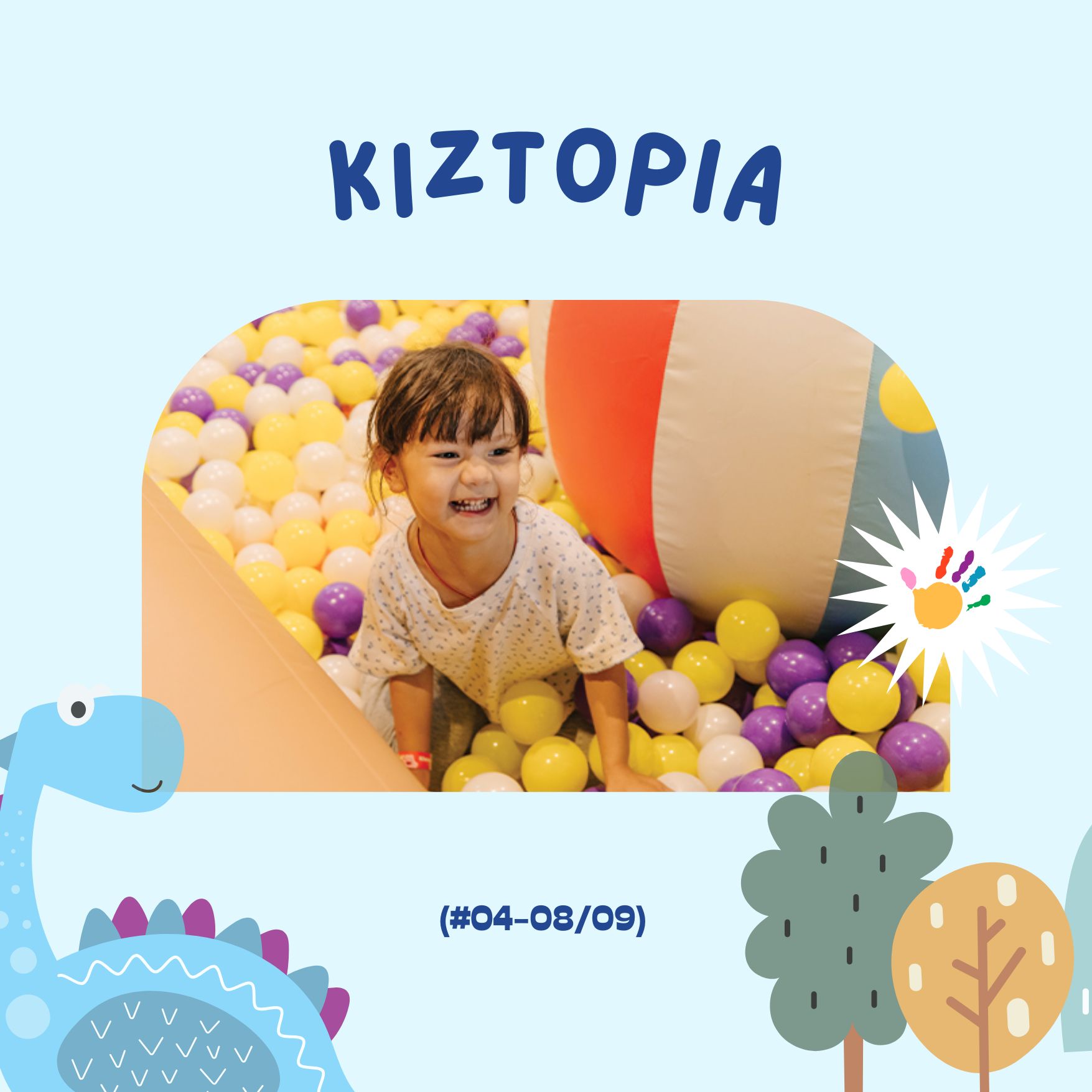 Children playing happily in a soft play area at Kiztopia Club.