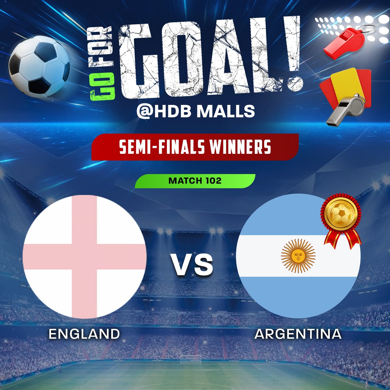 Go For Goal Match 102 England vs Argentina