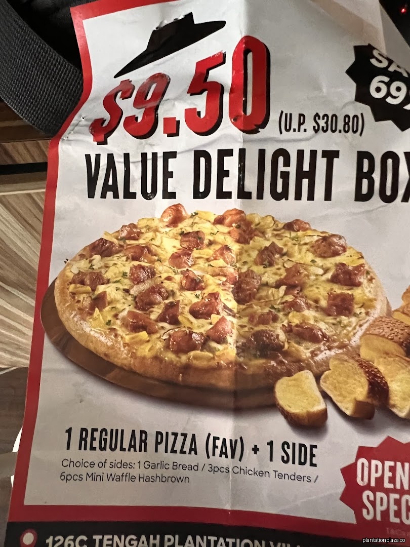 Menu page for Pizza Hut - Tengah Plantation