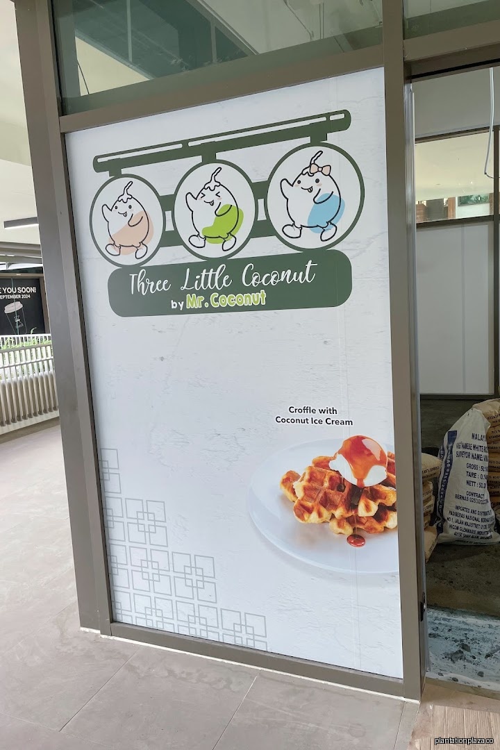 Menu page for Three Little Coconut by Mr. Coconut